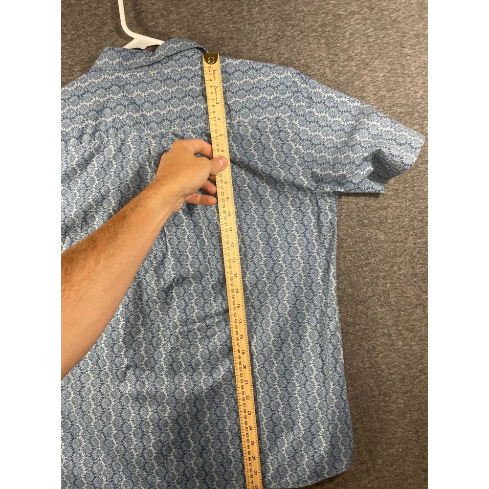 Patagonia Shirt Mens Medium Go To Floral Geometric Button Up 52691 Blue - Picture 10 of 12